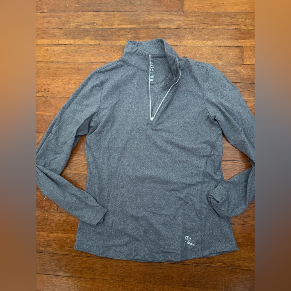 Gray Quarter-Zip Pullover